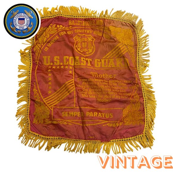 Vintage U.S. Coast Guard Baltimore Maryland Mother Pillow Case Sham - Picture 1 of 12